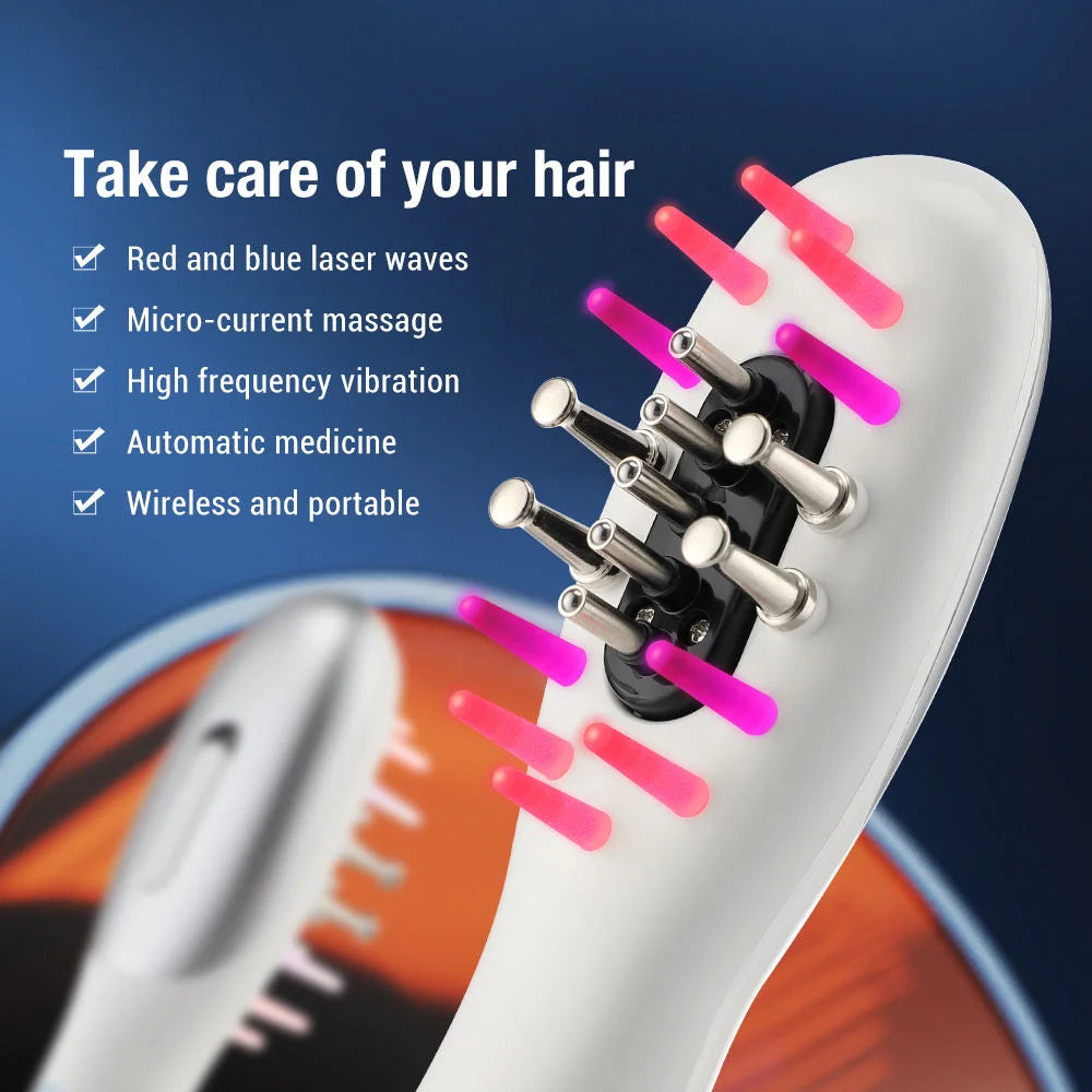 Electric EMS Scalp Massager and Hair Growth Comb