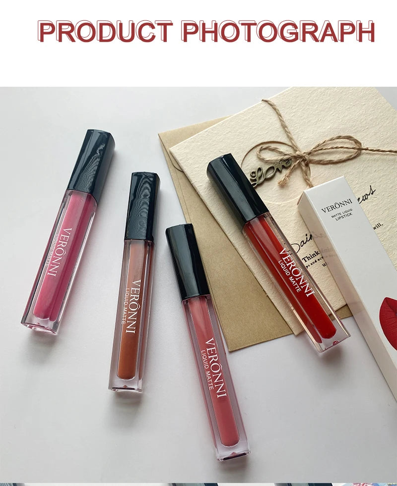 Waterproof Matte Liquid Lipstick Long-Lasting Lip Gloss - 7