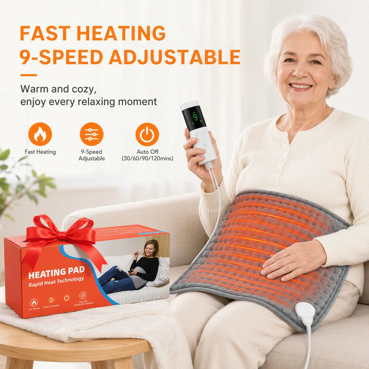 Electric Heating Pad for Back and Muscle Pain Relief - 1