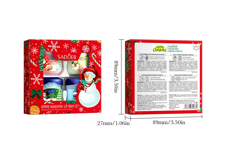 Hydrating Moisturizing Lip Balm Set for Dry Cracked Lips
