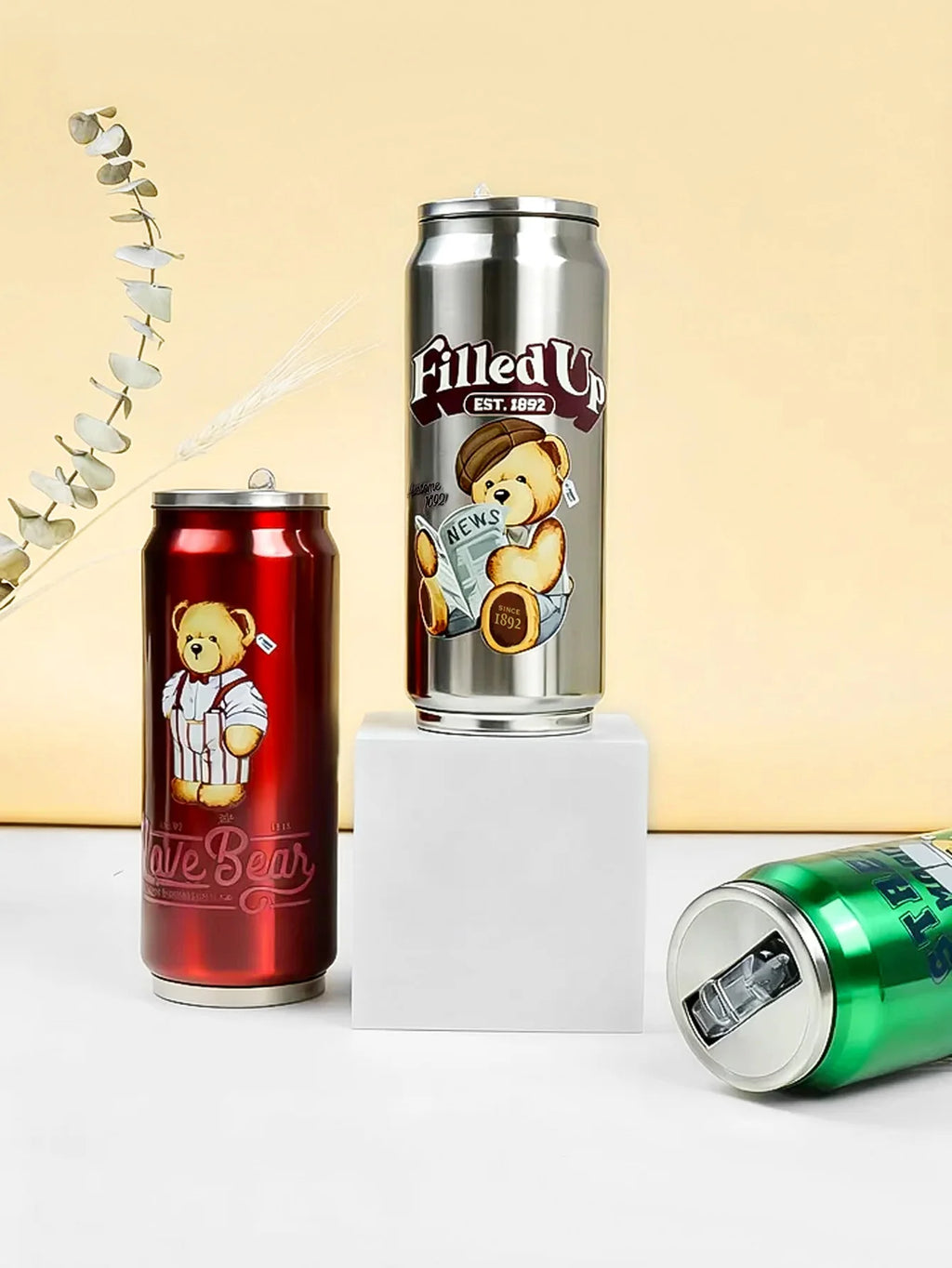 Insulated Stainless Steel Can Tumbler with Straw