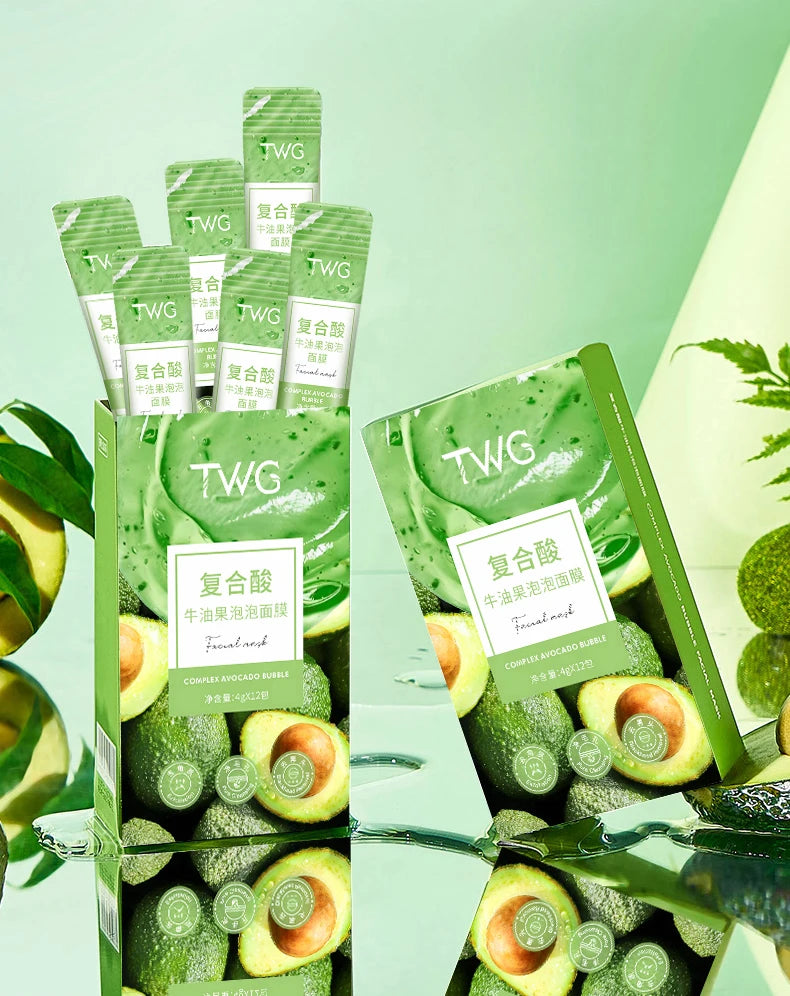 Deep Cleansing Avocado Bubble Facial Mask Set - 11