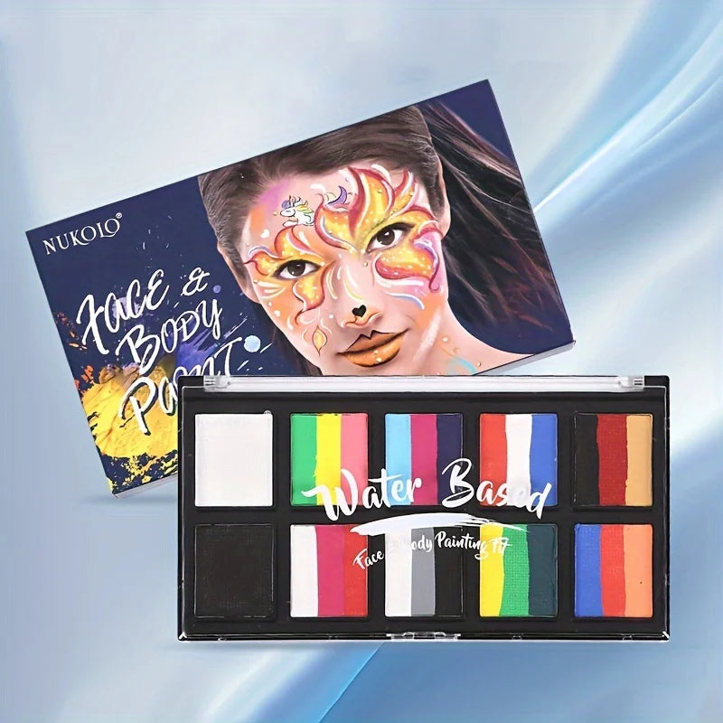 24-Color Professional Face and Body Paint Kit for Parties