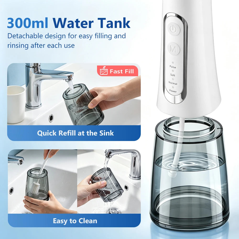 Cordless Portable Water Dental Flosser for Teeth and Braces