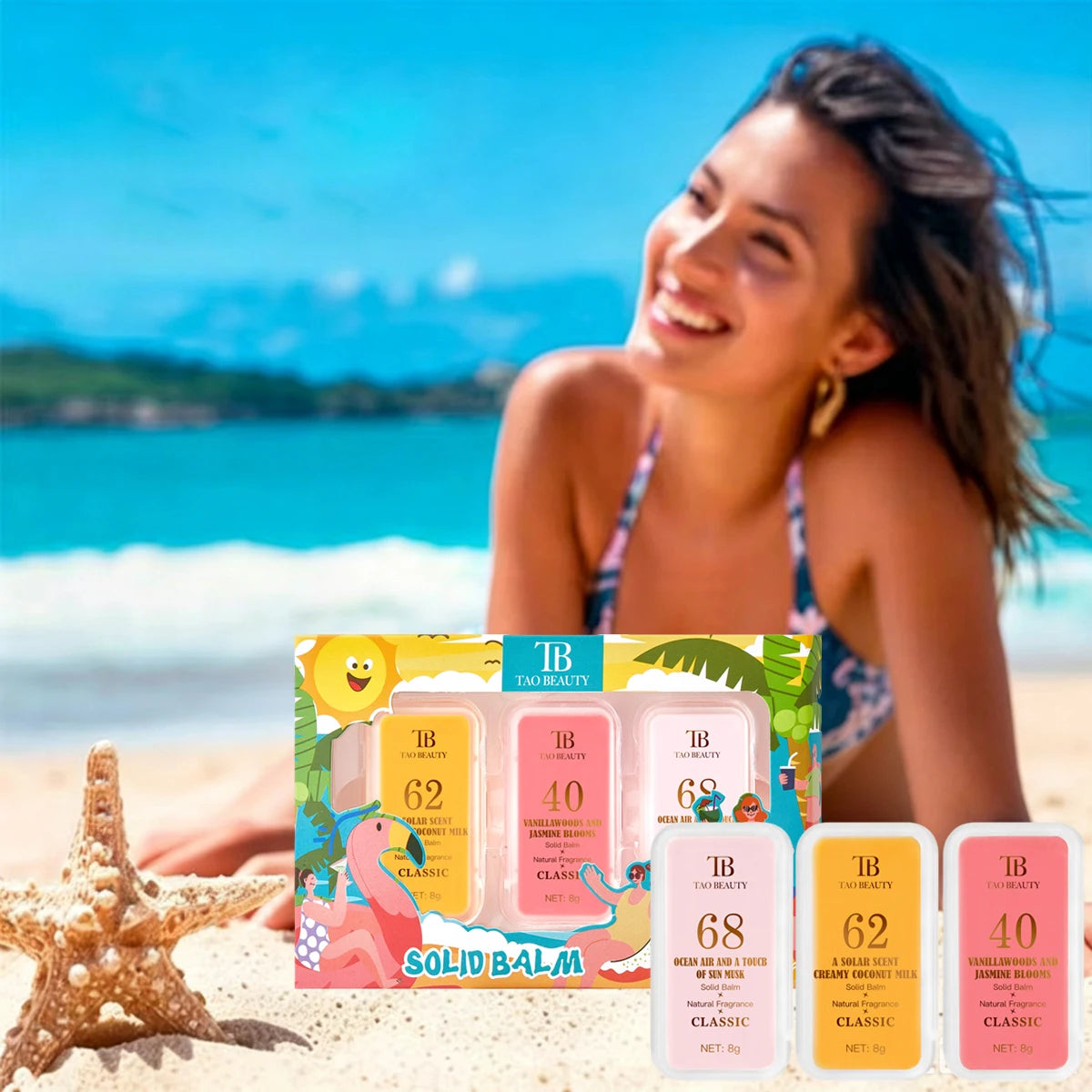 3-Pack Portable Solid Fragrance Balm for Travel and Dating