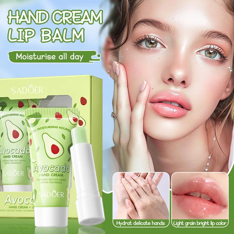 Avocado Hand Cream and Lip Balm Skincare Set - 7