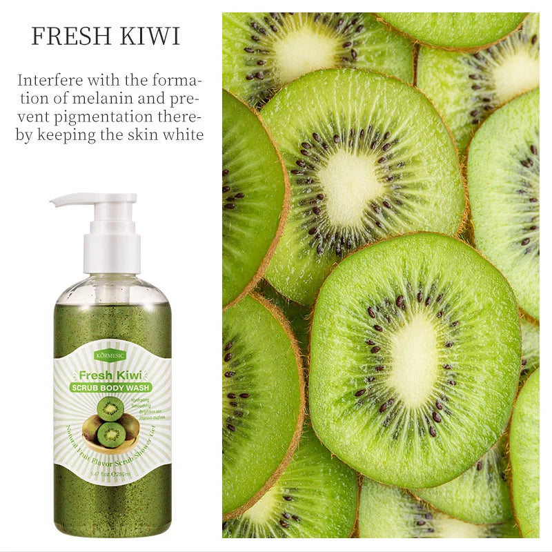Exfoliating Fruit Scented Body Scrub Shower Gel