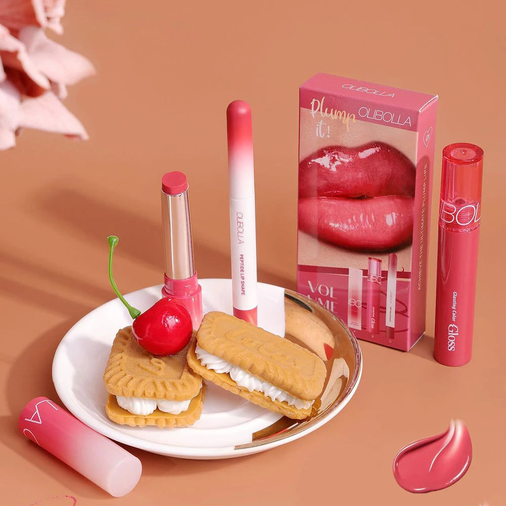 3-Piece High-Shine Plumping Lip Gloss and Liner Set