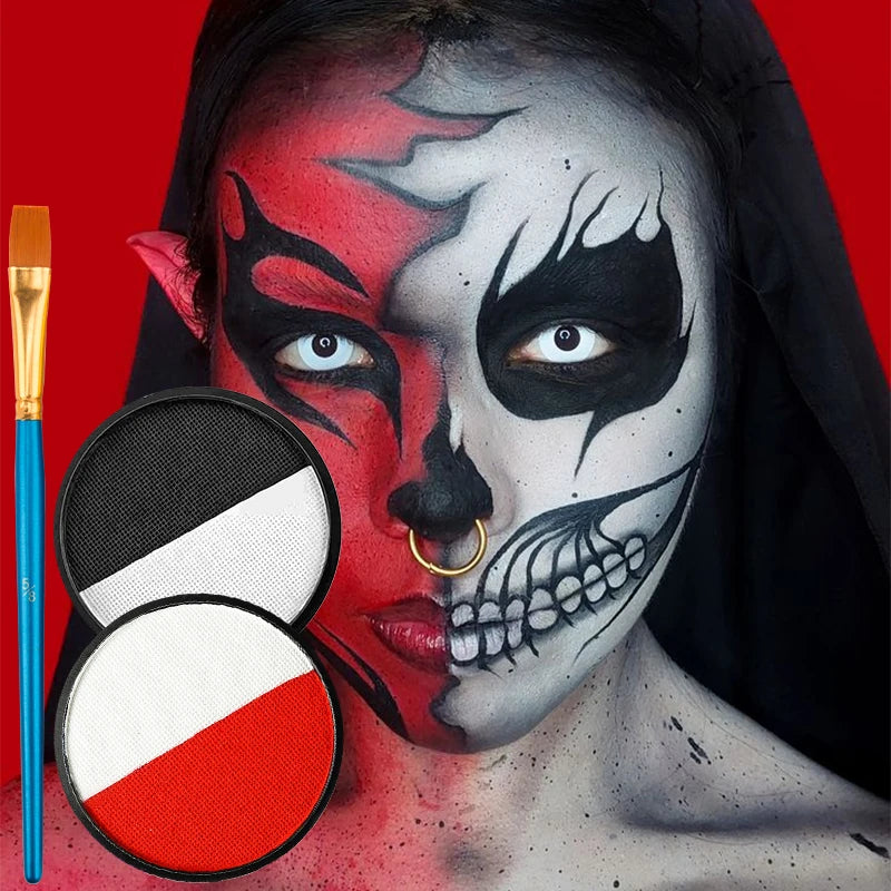 Dual-Split Water-Based Face and Body Paint Set - 8
