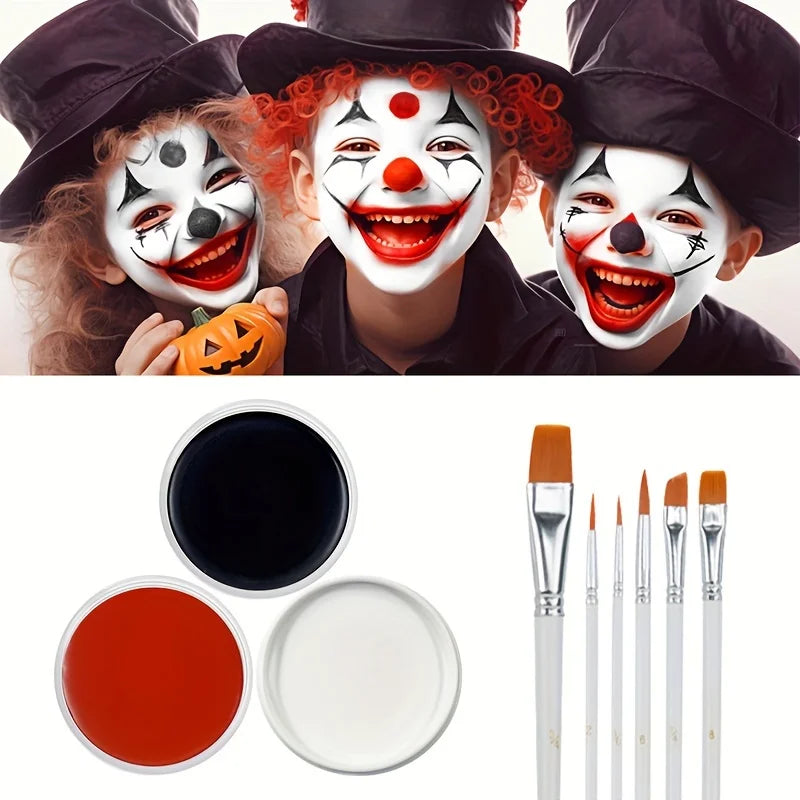 Professional Face and Body Paint Kit with Brushes for Parties