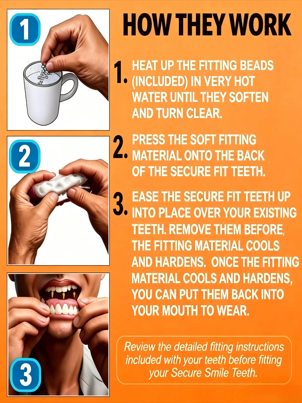 Comfort Fit Natural Looking Denture Set