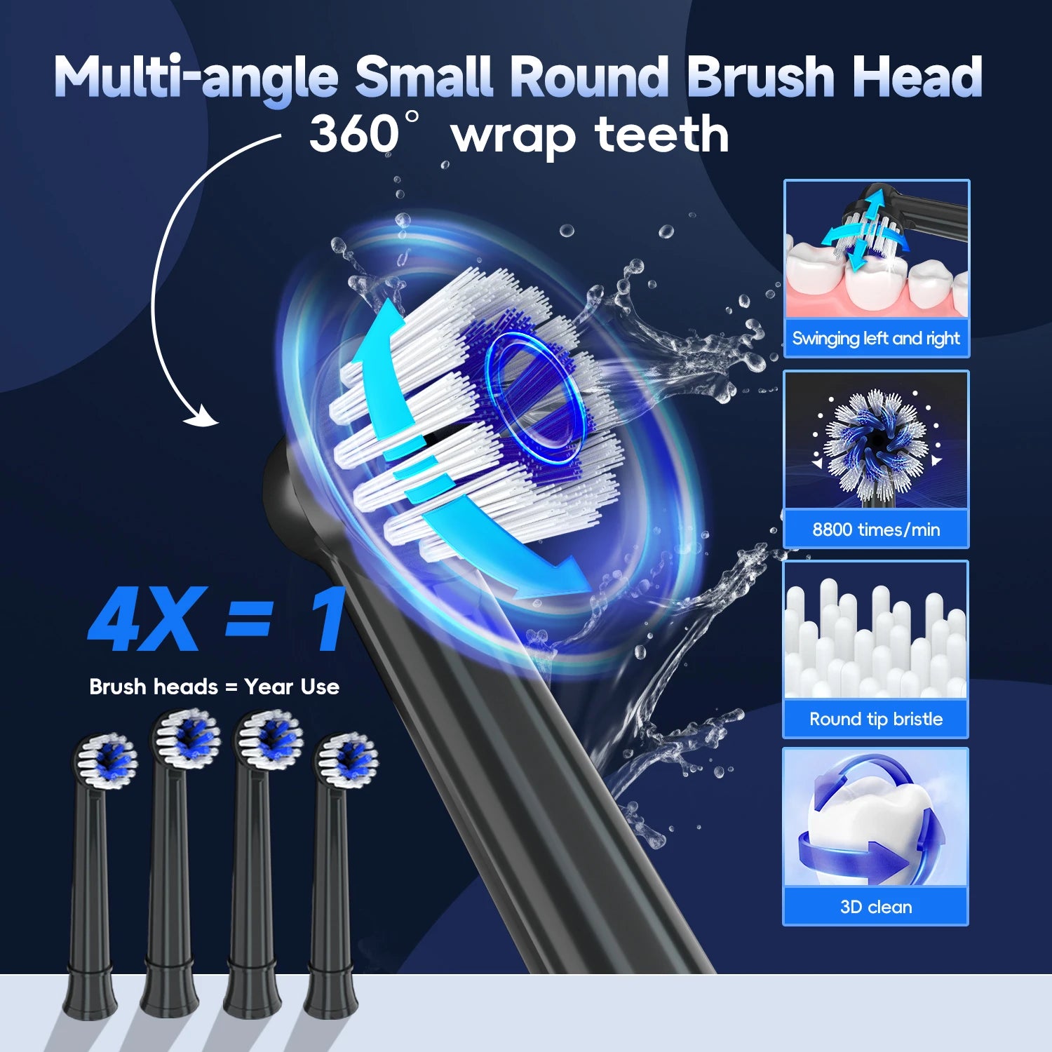Rechargeable Electric Sonic Toothbrush for Deep Cleaning - 3