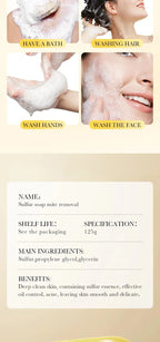 Sulfur Anti-Acne and Mite Removing Facial Soap