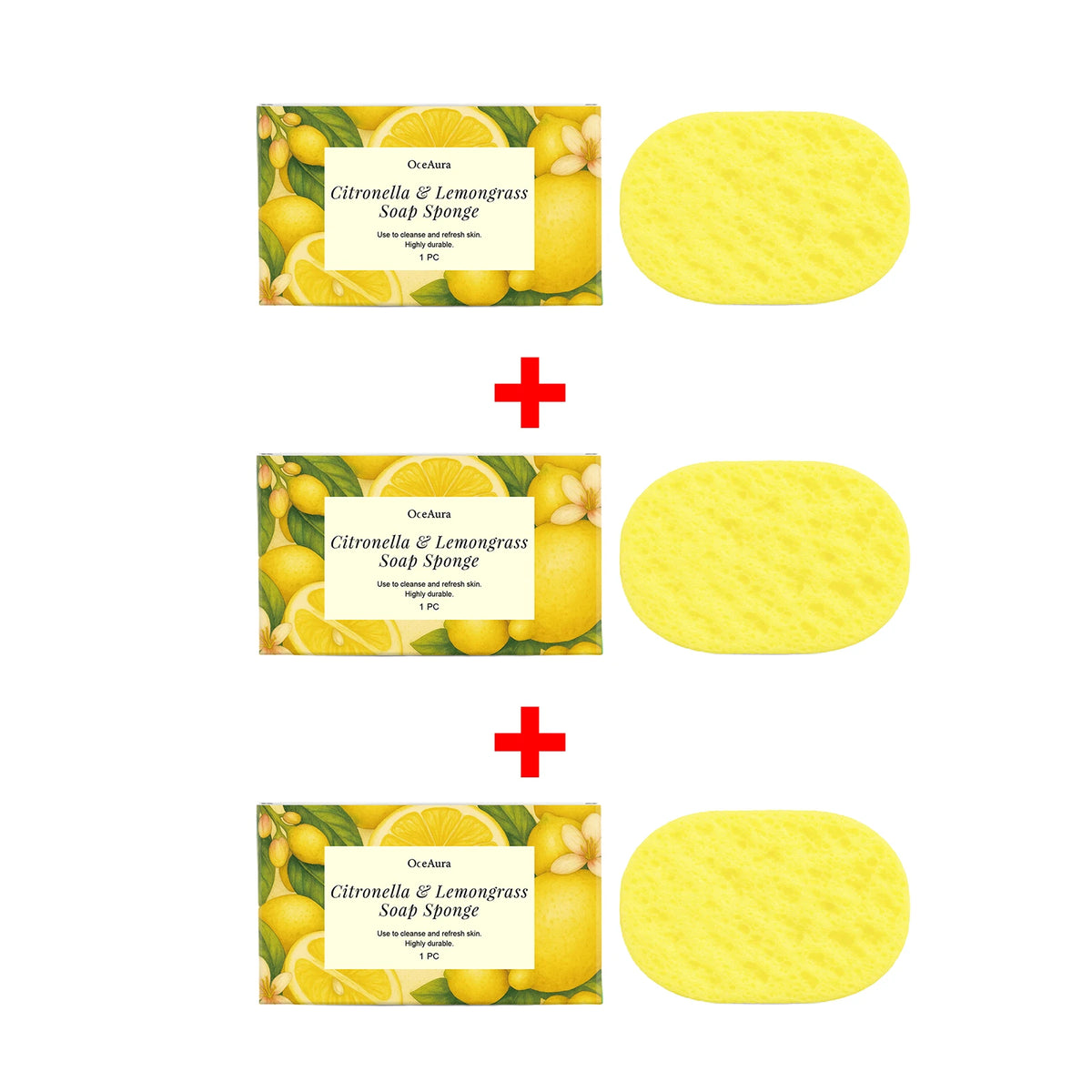 Exfoliating Lemongrass Bath Sponge for Deep Skin Cleansing