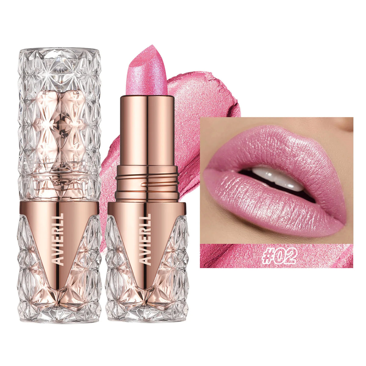 Pearlescent Glitter Waterproof Lipstick
