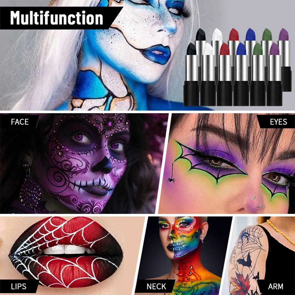 Waterproof Face and Body Paint Sticks for Halloween and Cosplay