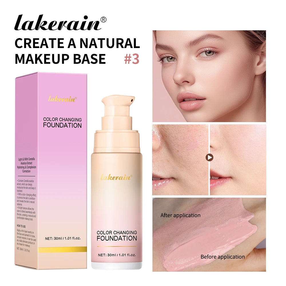 Color-Changing Liquid Foundation for Flawless Skin Tone