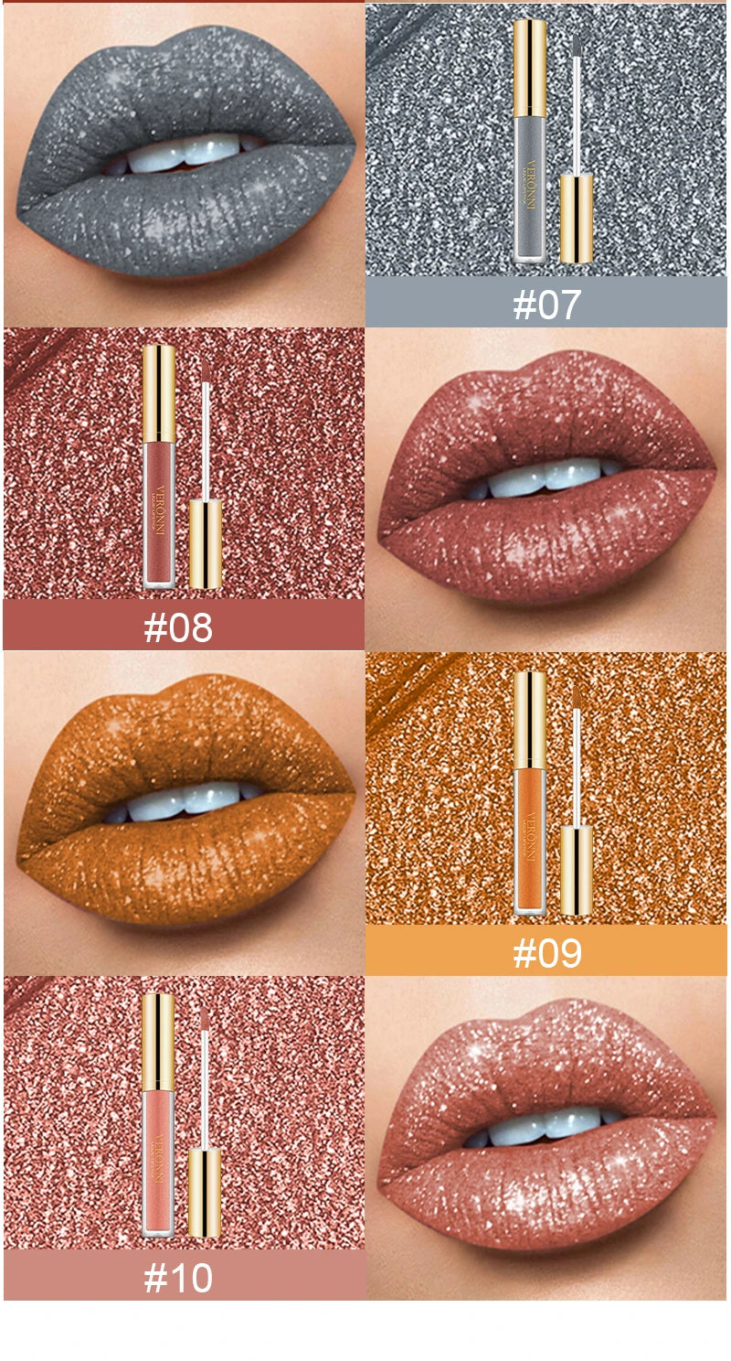 Shimmering Long-Lasting Waterproof Liquid Lipstick