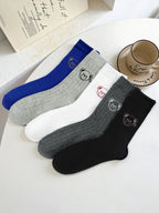 Creative Teddy Bear Embroidered Crew Socks