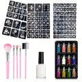 12-Color Temporary Glitter Tattoo and Body Art Kit
