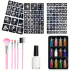 12-Color Temporary Glitter Tattoo and Body Art Kit