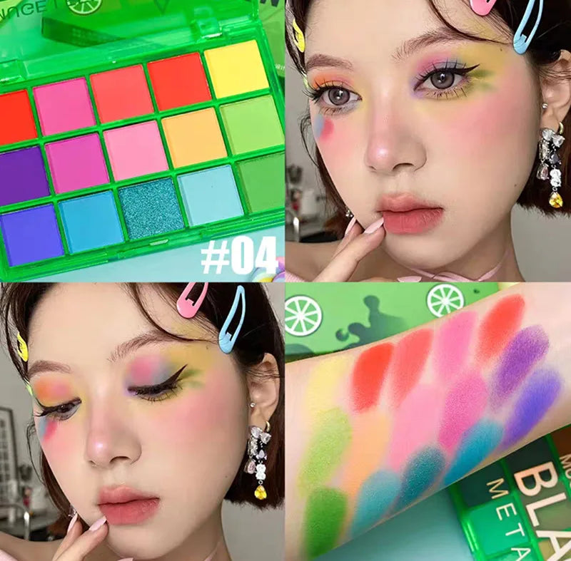 15-Color Shimmer and Matte Eyeshadow Makeup Palette - 11