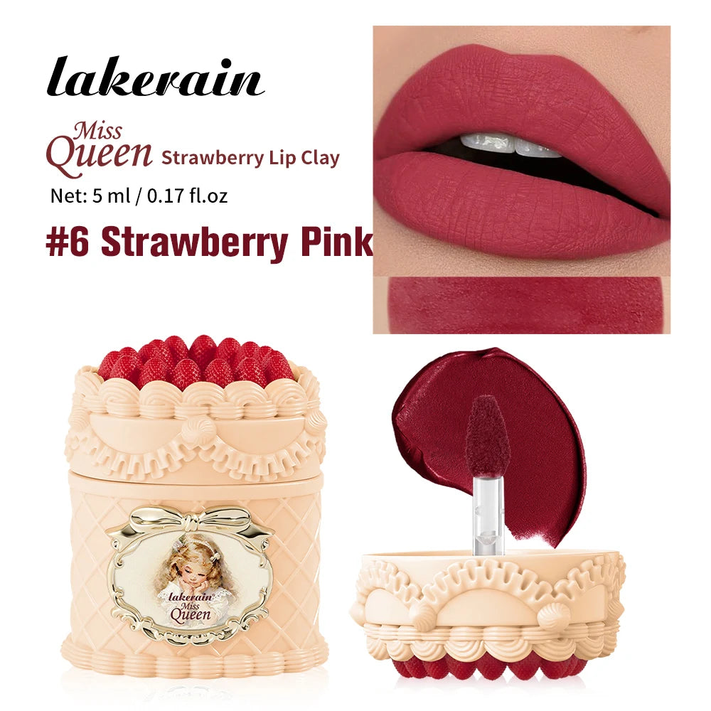 Velvet Matte Strawberry Lip Clay Cream