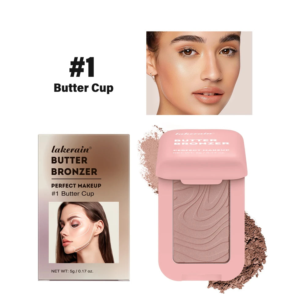 Silky Matte Butter Bronzer Powder for Sculpted Face