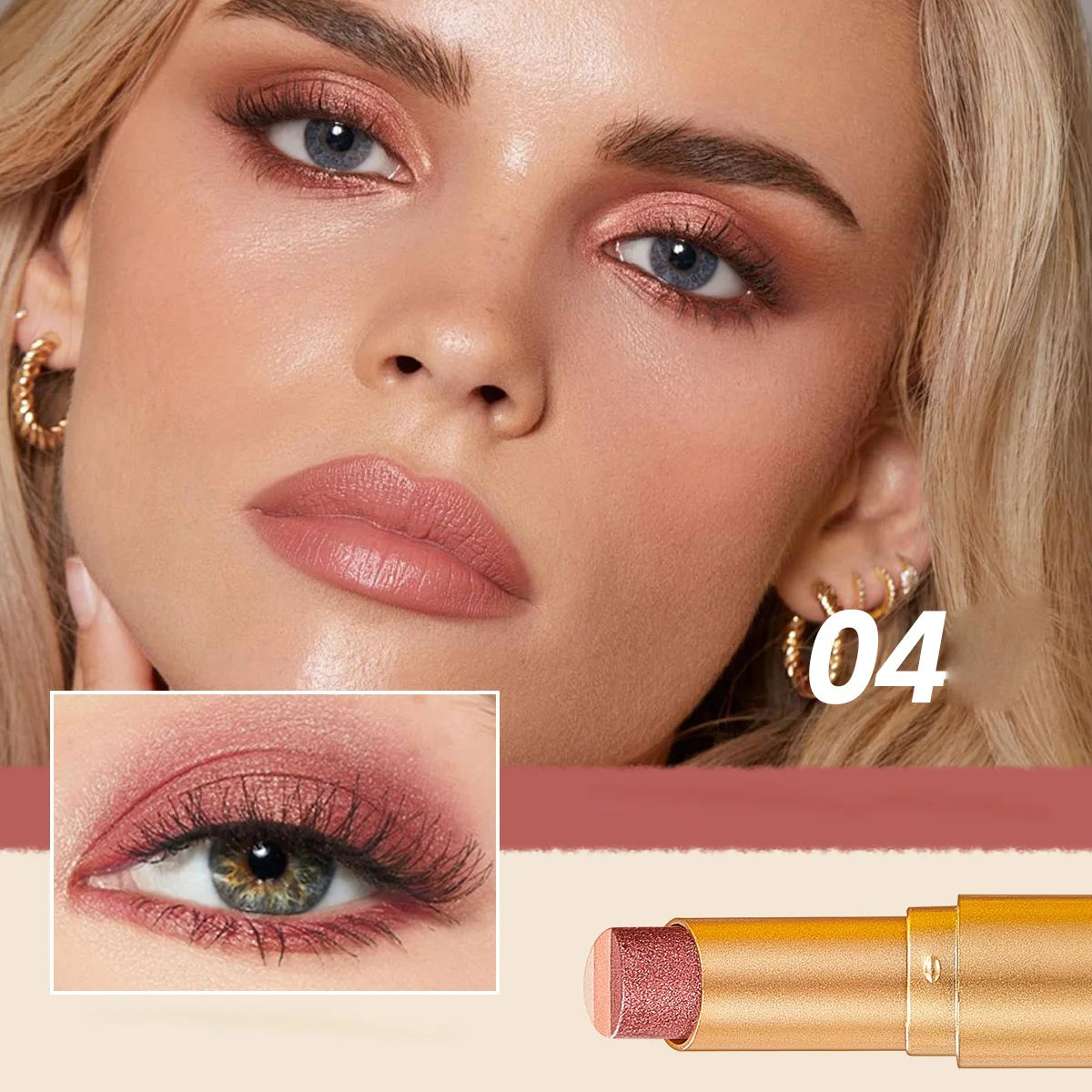 Three-Tone Gradient Eyeshadow Stick for Beginners - 25