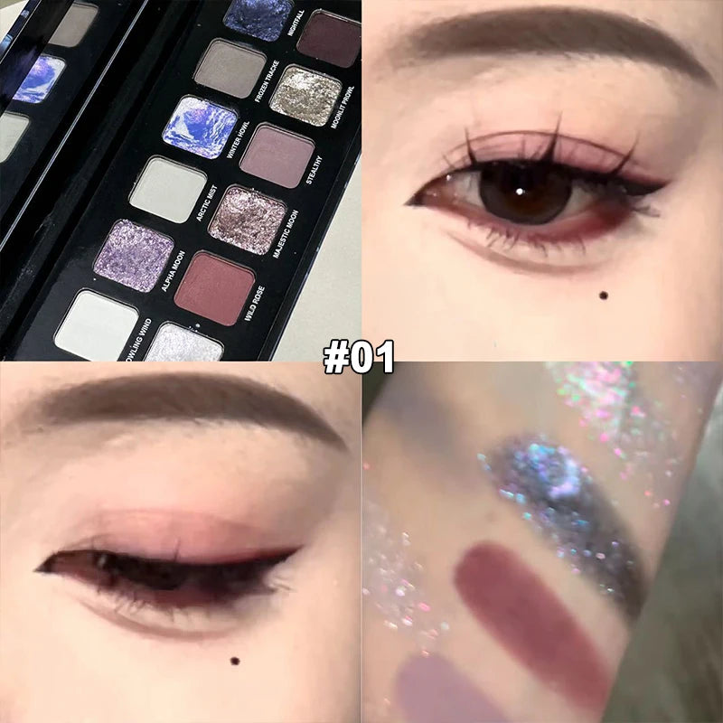 12-Color Shimmer and Matte Eyeshadow Palette