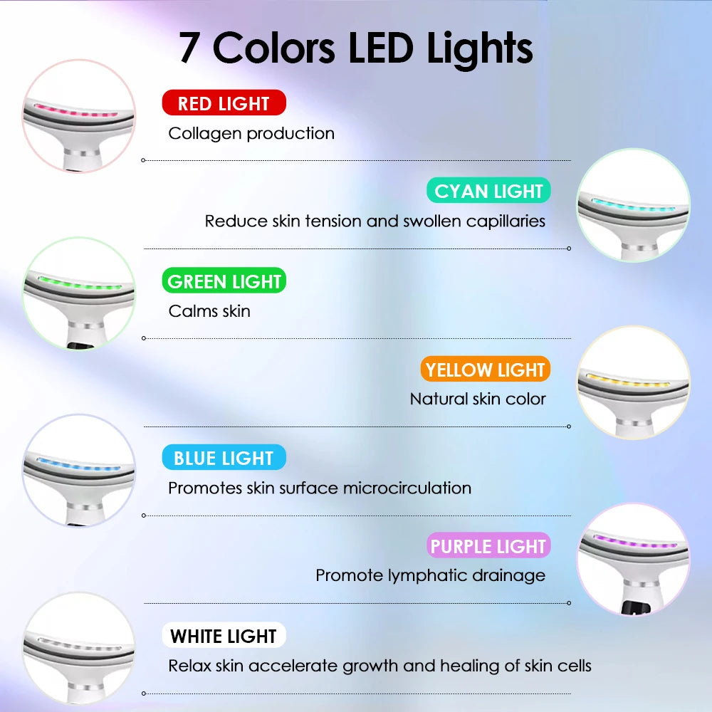 LED Facial and Neck Skin Tightening Massage Device