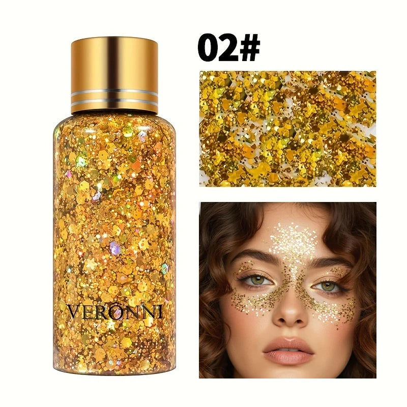 Sparkling Glitter Gel for Face, Body, and Hair