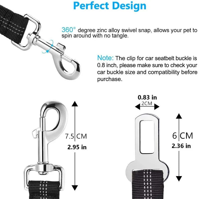Adjustable Safety Seat Belt for Dogs and Cats - 7