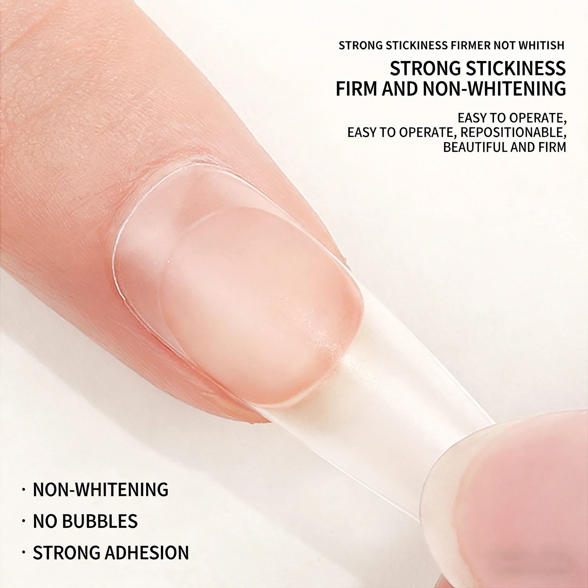 Solid Nail Tip Adhesive Gel for Press-On Nails