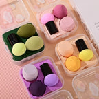 3-Piece Makeup Sponge Set with Storage Case