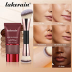 Matte Liquid Foundation and Dual-Ended Makeup Brush Set
