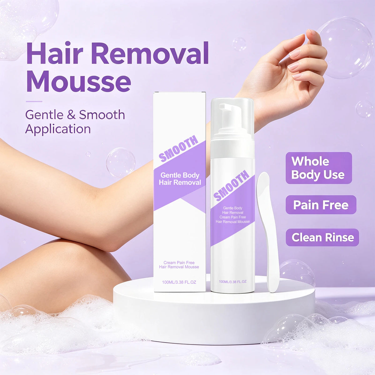 Painless Hair Removal Foam Mousse for Smooth Skin
