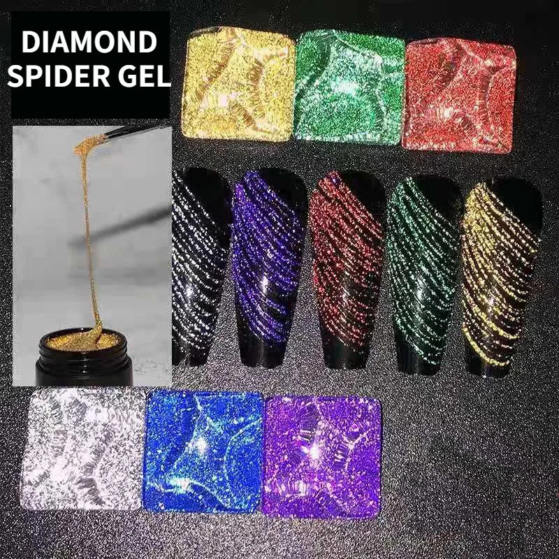Reflective Spider Gel for Nail Art Design - 3