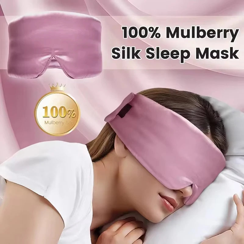Silk Sleep Mask for Total Light Blocking and Comfort