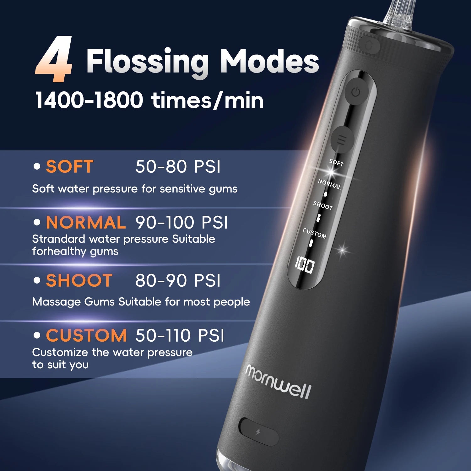 Portable Cordless Water Flosser for Deep Teeth Cleaning - 2