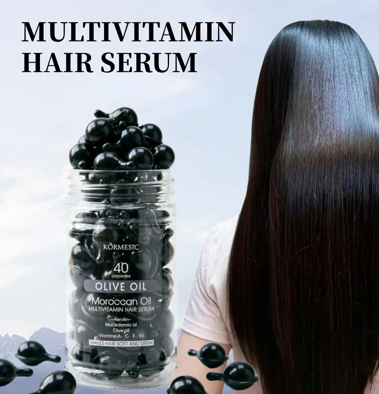 Multivitamin Hair Repair Serum Capsules for Soft and Shiny Hair - 7