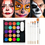 22-Color UV Glow Neon Face and Body Paint Palette