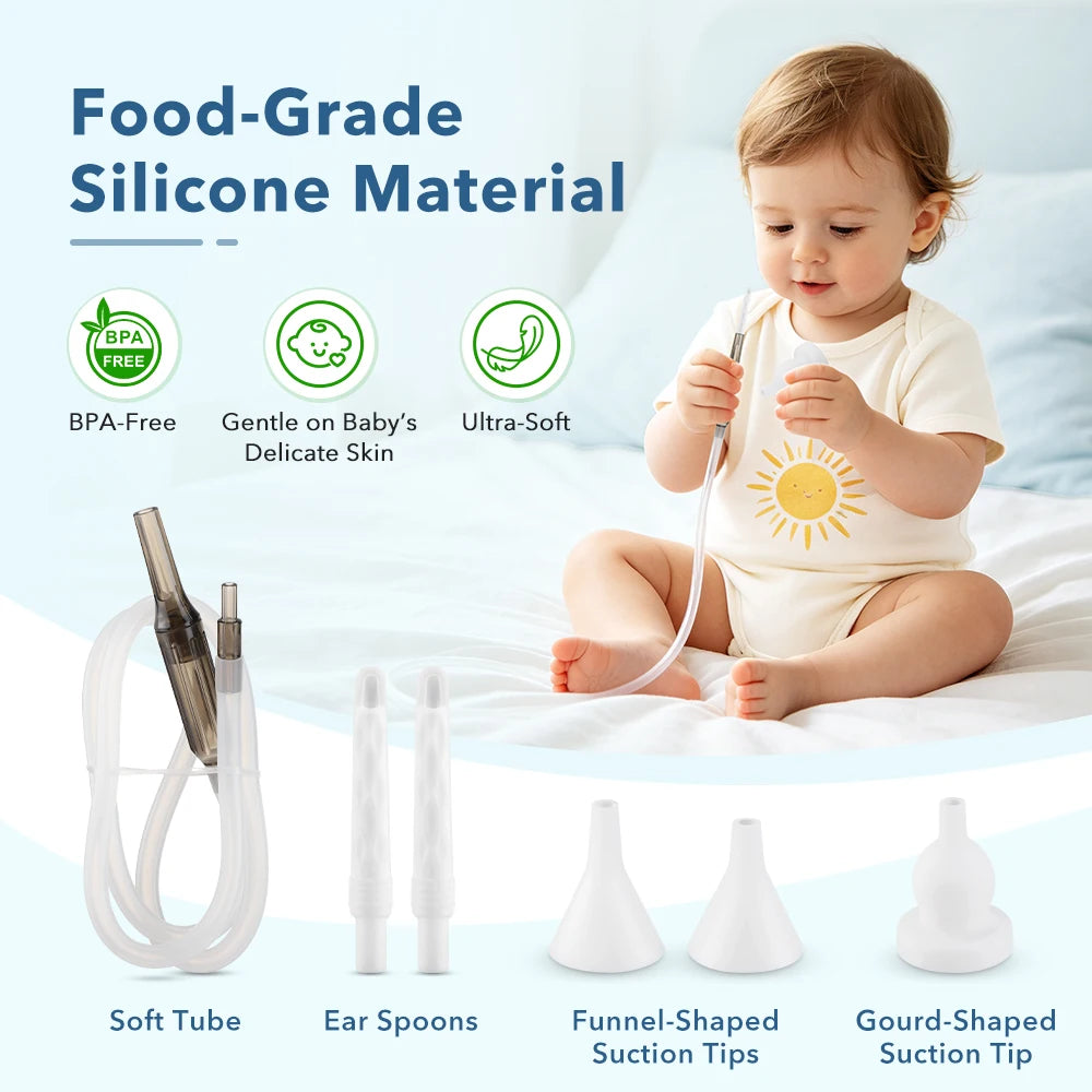 Electric Baby Nasal Aspirator and Ear Wax Removal Kit - 11