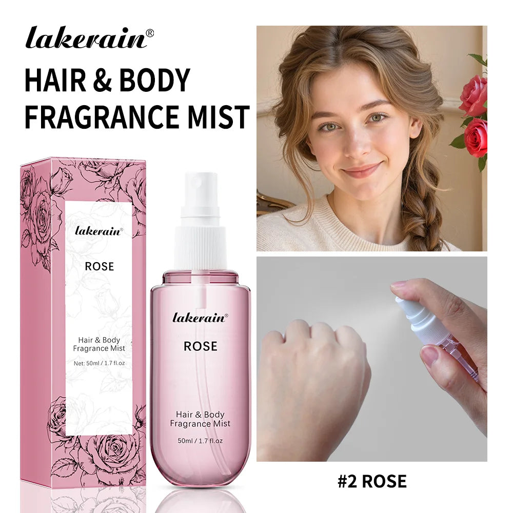 Long-Lasting Vanilla and Rose Hair and Body Fragrance Mist - 23