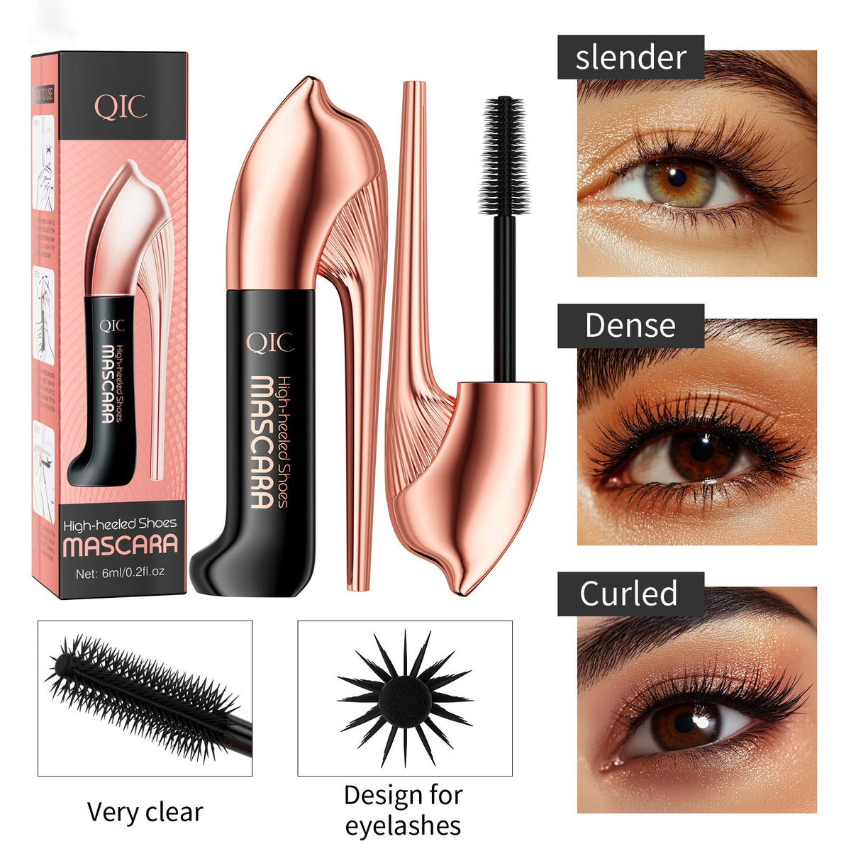 4D Waterproof Lengthening Silk Fiber Mascara