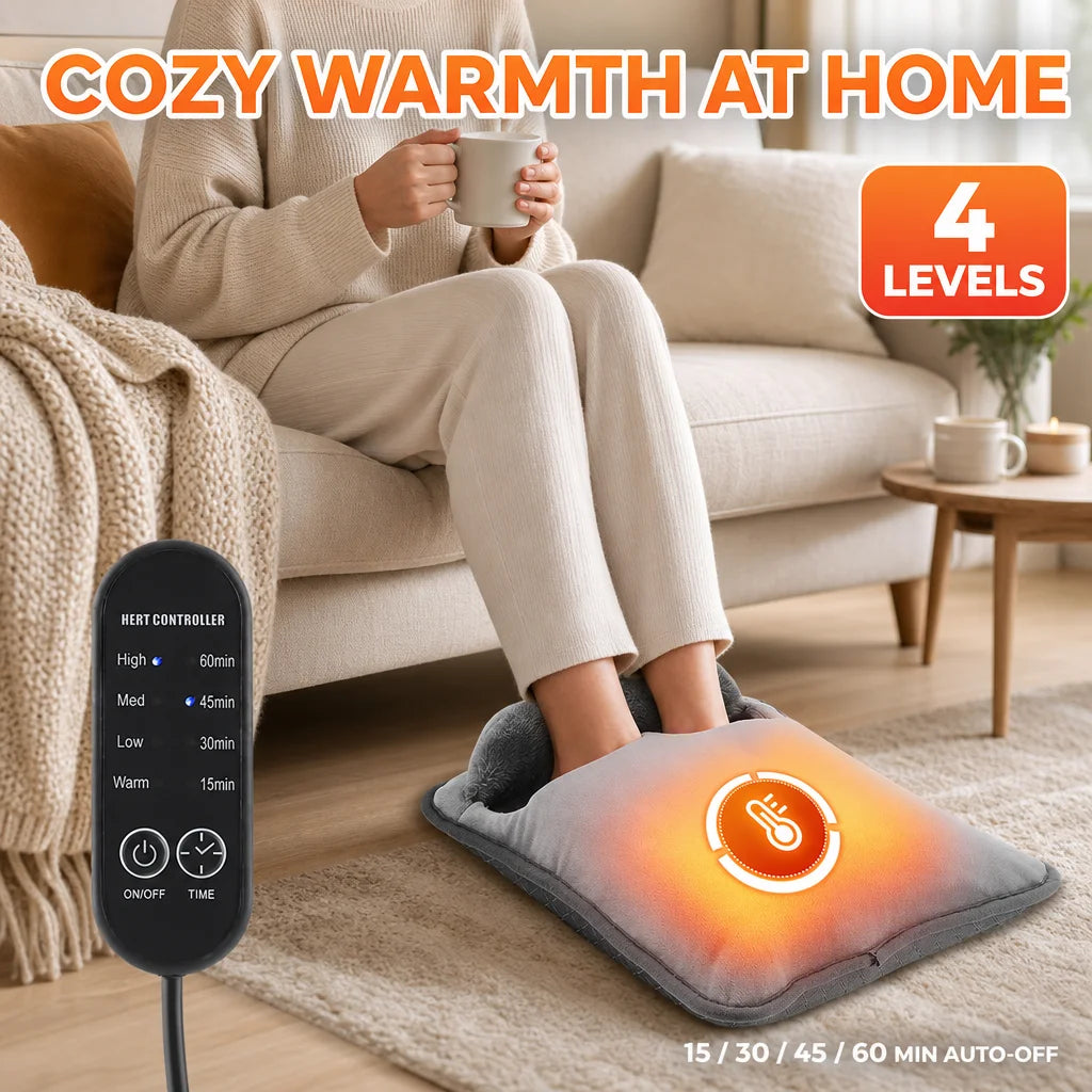 Electric Heated Foot Warmer with 4 Temperature Settings
