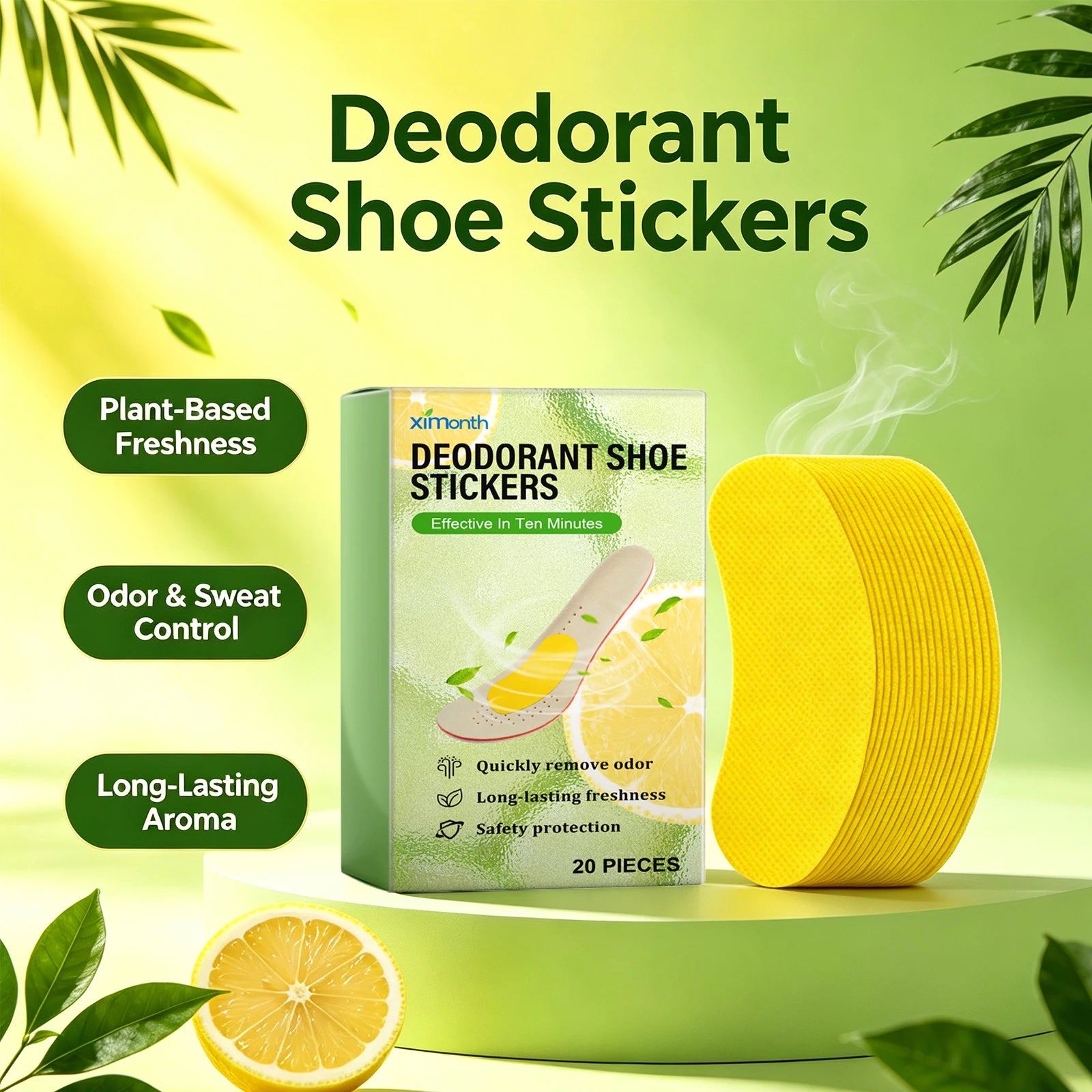 Refreshing Deodorant Shoe Patches for Odor Control - 2