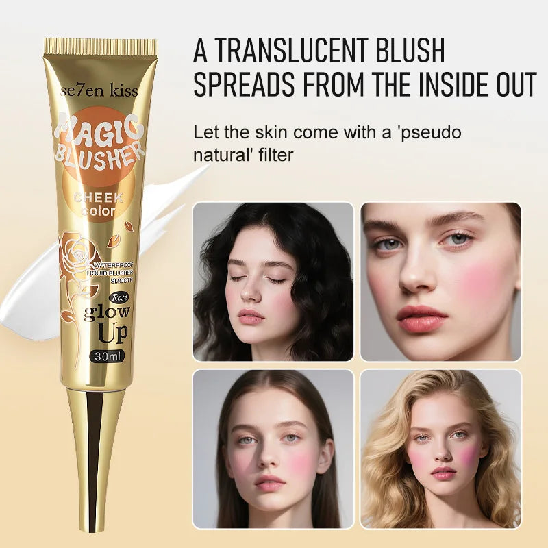 Waterproof Liquid Glow Blush for Radiant Cheeks