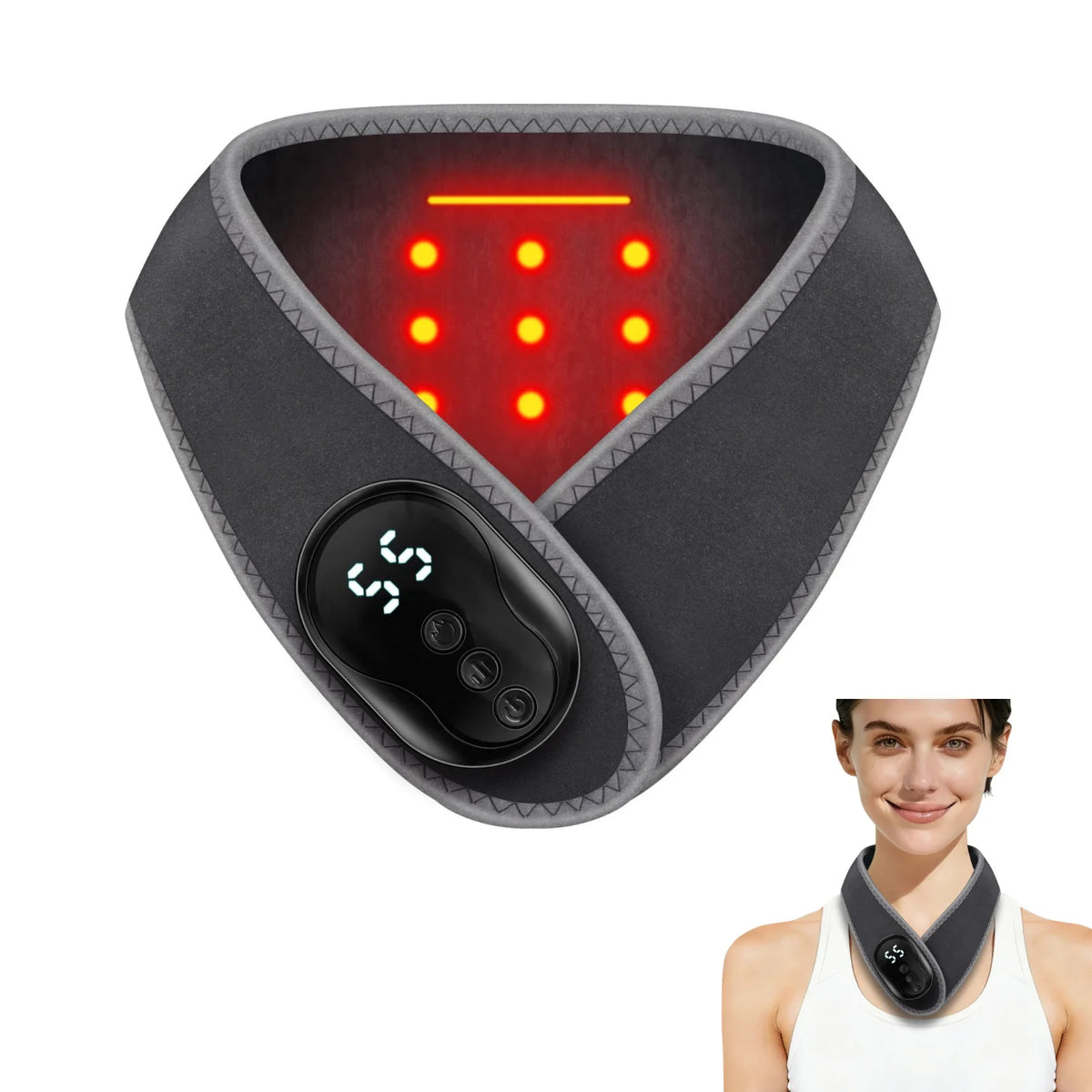 Portable Cordless Vibration Neck Massager Wrap