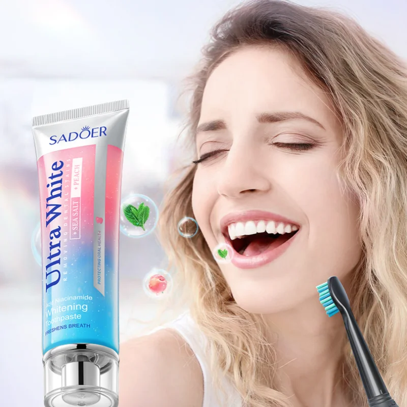 Sea Salt Peach Whitening Toothpaste for Daily Oral Care - 1